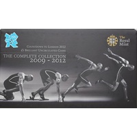 Great Britain 2009 - 2012 5 Pound 4 Coin Set Countdown to London