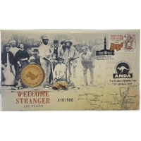 2019 1 Dollar PNC Welcome Stranger Gold Nugget Brisbane Money Expo Gold Overprint