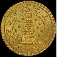 India (British EIC Madras) 1808 Gold Pagoda KM#356 Uncirculated
