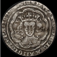 1351 ~ 1362 Silver Groat Edward III cf S#1565 Fine