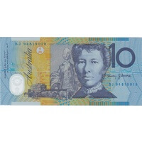 1994 $10 Note Fraser/Evans Grey Dobell R316bi Uncirculated