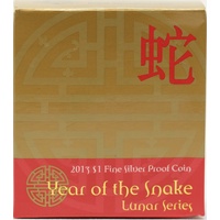 2013 1 Dollar Silver Proof Coin Lunar Year of the Snake