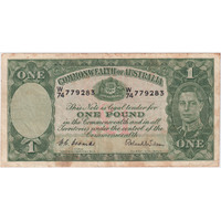 1952 One Pound Coombs/Wilson R32 Very Good