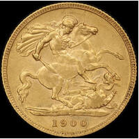 1900 Perth Veiled Head Half Sovereign Extremely Fine