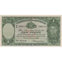1952 One Pound Coombs/Wilson R32S Fine