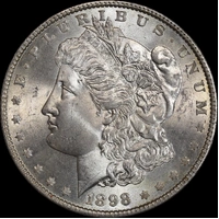 United States 1898 Silver Morgan Dollar Choice Uncirculated