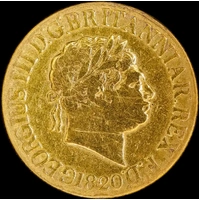 1820 Gold Sovereign George III S#3785C about Fine