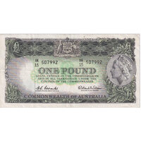 1961 One Pound Coombs/Wilson R34A about EF