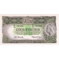 1961 One Pound Coombs/Wilson R34A about Unc