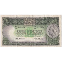 1961 One Pound Coombs/Wilson R34A good VF