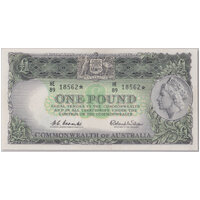 1961 One Pound Coombs/Wilson R34as PCGS AU55