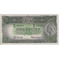 1961 One Pound Coombs/Wilson R34bS Uncirculated PCGS 63