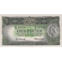 1961 One Pound Star Note Coombs/Wilson R34bS PCGS 66PPQ