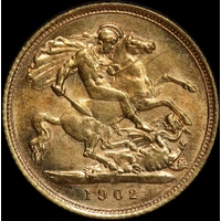 1902 Sydney Edward VII Half Sovereign good EF