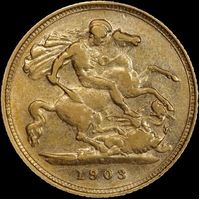 1903 Sydney Edward VII Half Sovereign good VF