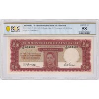1943 Ten Pound Armitage/McFarlane R59 about Unc