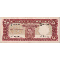 1949 Ten Pound Coombs/Watt R60 about VF