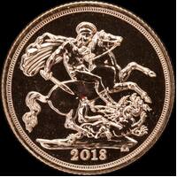 2018 Gold Sovereign SP#SC9 Elizabeth II Uncirculated