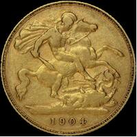 1904 Perth Edward VII Half Sovereign Fine