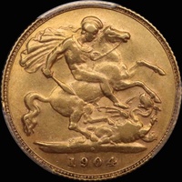 1904 Perth Edward VII Half Sovereign PCGS AU55