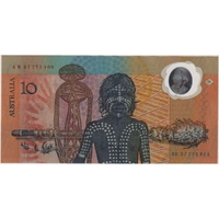 1988 $10 Note Bicentennial 2nd Series Johnston/Fraser AB57 Last Prefix R310bL good VF