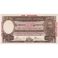 1934 Ten Shilling Riddle/Sheehan R10 PCGS about Unc AU53