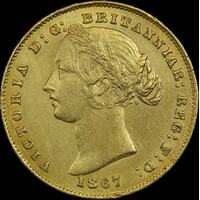 1867 Sydney Mint Type II Sovereign good EF