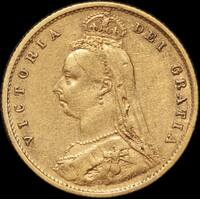 1893 Melbourne Jubilee Head Half Sovereign good VF