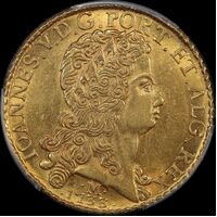 Brazil (Minas Gerais) Gold 12800 Reis 1733-M KM# 139 PCGS AU58