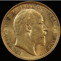 1908 Sydney Edward VII Half Sovereign about Unc