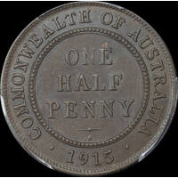 1915-H Halfpenny PCGS AU55