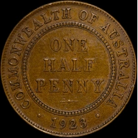 1923 Halfpenny good VF
