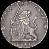 Austrian Netherlands 1790 Silver 3 Florins KM# 50 about EF