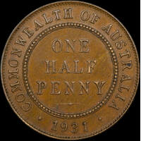 1931 Halfpenny Extremely Fine