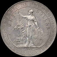 Great Britain 1900-B Silver Trade Dollar KM# T5 EF