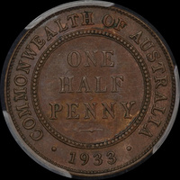 1933 Halfpenny Choice Unc