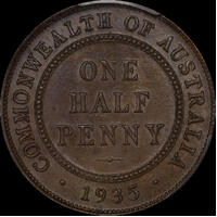 1935 Halfpenny Choice Unc (PCGS MS63BN)