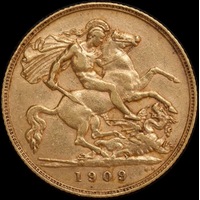1909 Perth Edward VII Half Sovereign Very Fine