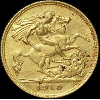 1910 Sydney Edward VII Half Sovereign Extremely Fine