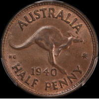 1940 Halfpenny PCGS MS63BN