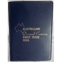 1966 First Issue Uncirculated Mint Coin Set Blue Wallet