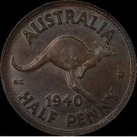 1940 Halfpenny Unc (PCGS MS62BN)