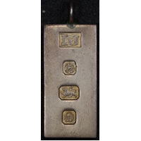 1978 Half Ounce Sterling Silver Ingot Pendant