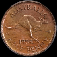 1954-Y Halfpenny Choice Unc (PCGS MS64RB)