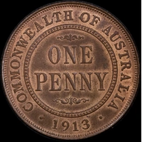 1913 Penny about Unc
