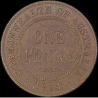 1914 Penny about Unc