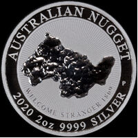2020 Silver 2oz Uncirculated Coin Australian Nugget - Welcome Stranger