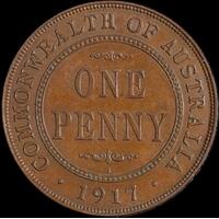 1917-I Penny about Unc