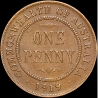 1919 Penny Dot Below Extremely Fine