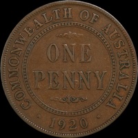 1920 Penny Dot Below Bottom Scroll London Obverse PCGS VF20